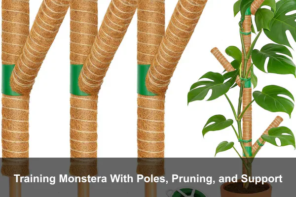 Training Monstera With Poles, Pruning, and Support