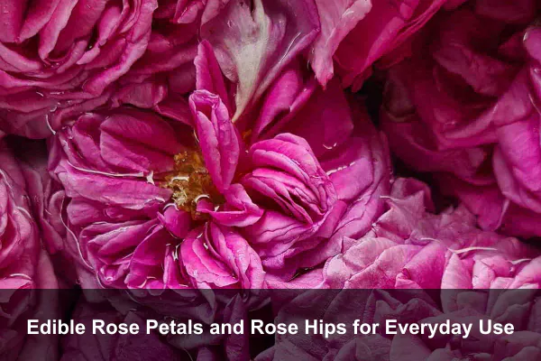 Edible Rose Petals and Rose Hips for Everyday Use