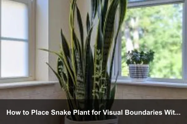 How to Place Snake Plant for Visual Boundaries Without Clutter